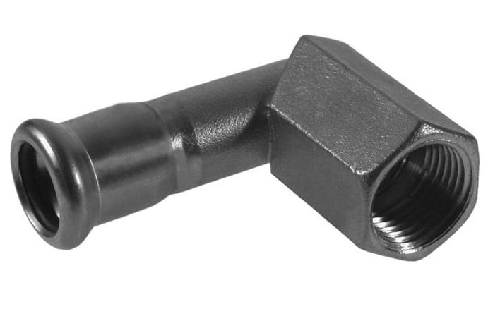 KAN-therm Kolano 90° zaprasowane 22x3/4" gwint wewnętrzny stal nierdzewna - 6190844