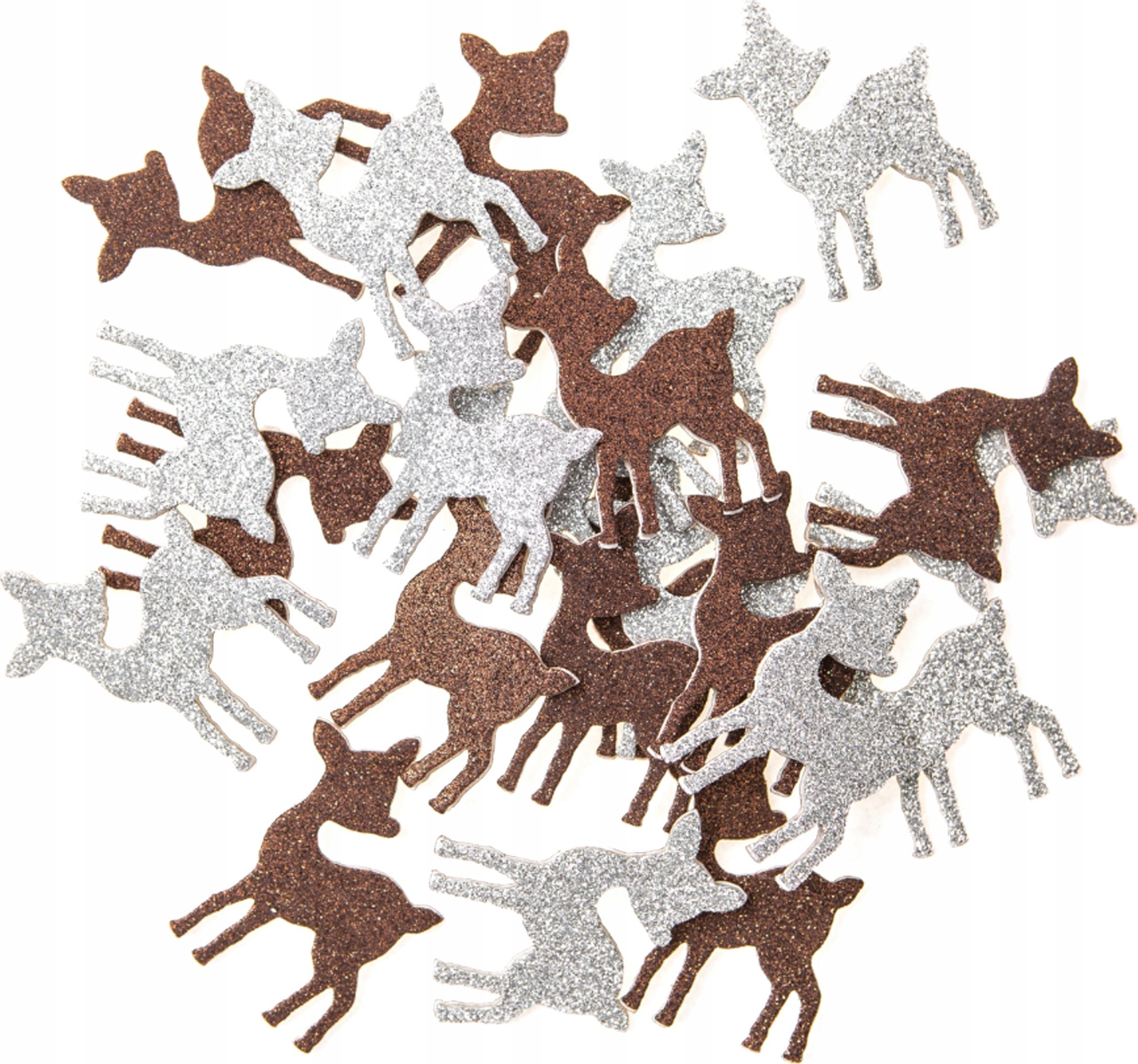 DP Craft Brokatowe naklejki z pianki Sarenki 30szt