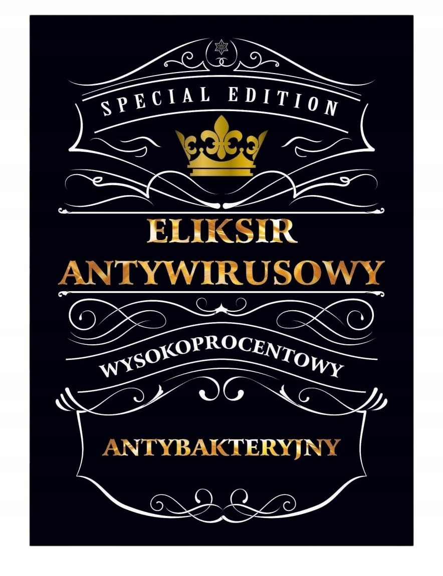 ETYKIETA NAKLEJKA NALEWKA BIMBER 10SZTUK WIRUS Etykiety Na Butelki Alkohol