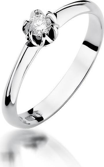 Best Diamonds złoty pierścionek z brylantem 0.10ct 21