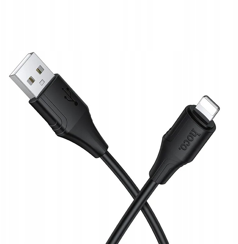 Kabel Silikonowy USB A do Lightning Hoco 2,4A 1 m X124 czarny
