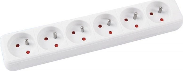 Office Products Przedłużacz OFFICE PRODUCTS,6 gniazd, 3m, z uziemieniem, biały