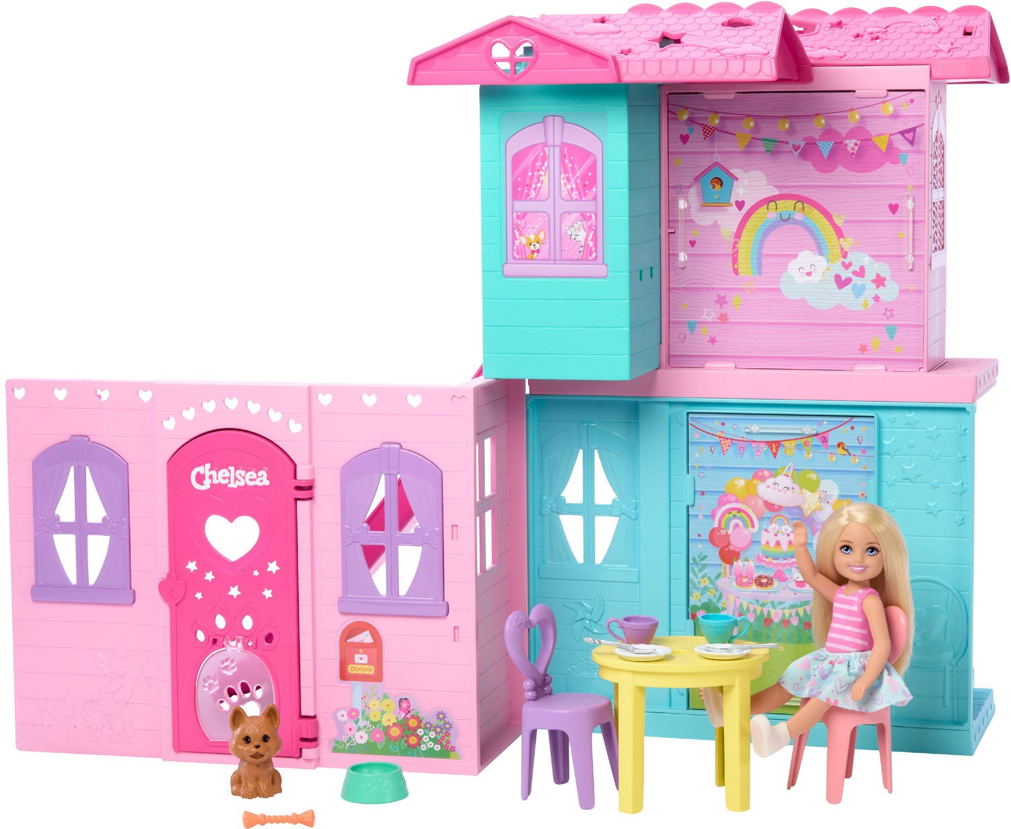 Mattel Club Chelsea Pop-Up House + akcesoria (JFW49)