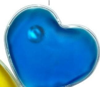 Apte ŻELOWY OGRZEWACZ do RĄK w Kształcie Serca niebieski AG279A