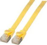 EFB Patchcord płaski U / FTP, kat. 6A, PVC, 1,5 m, żółty