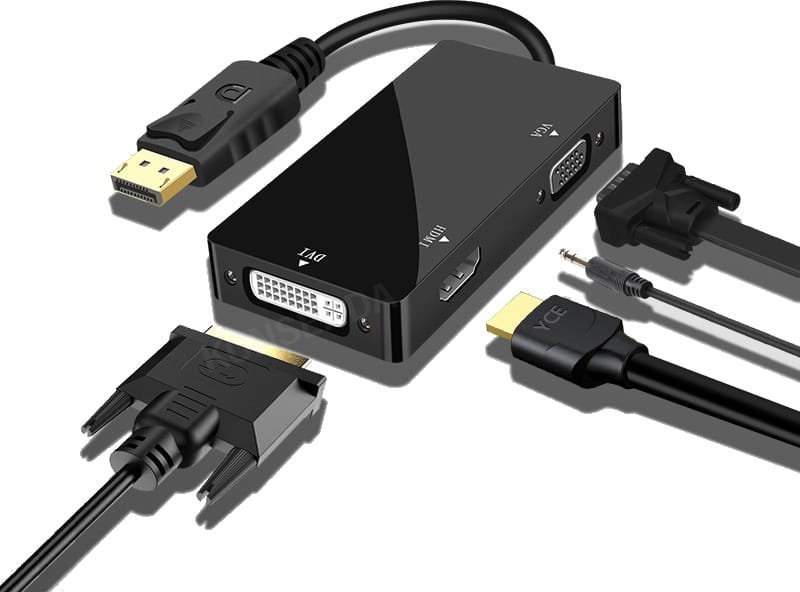 Adapter AV SwiatKabli Konwerter z DP DisplayPort na DVI HDMI VGA
