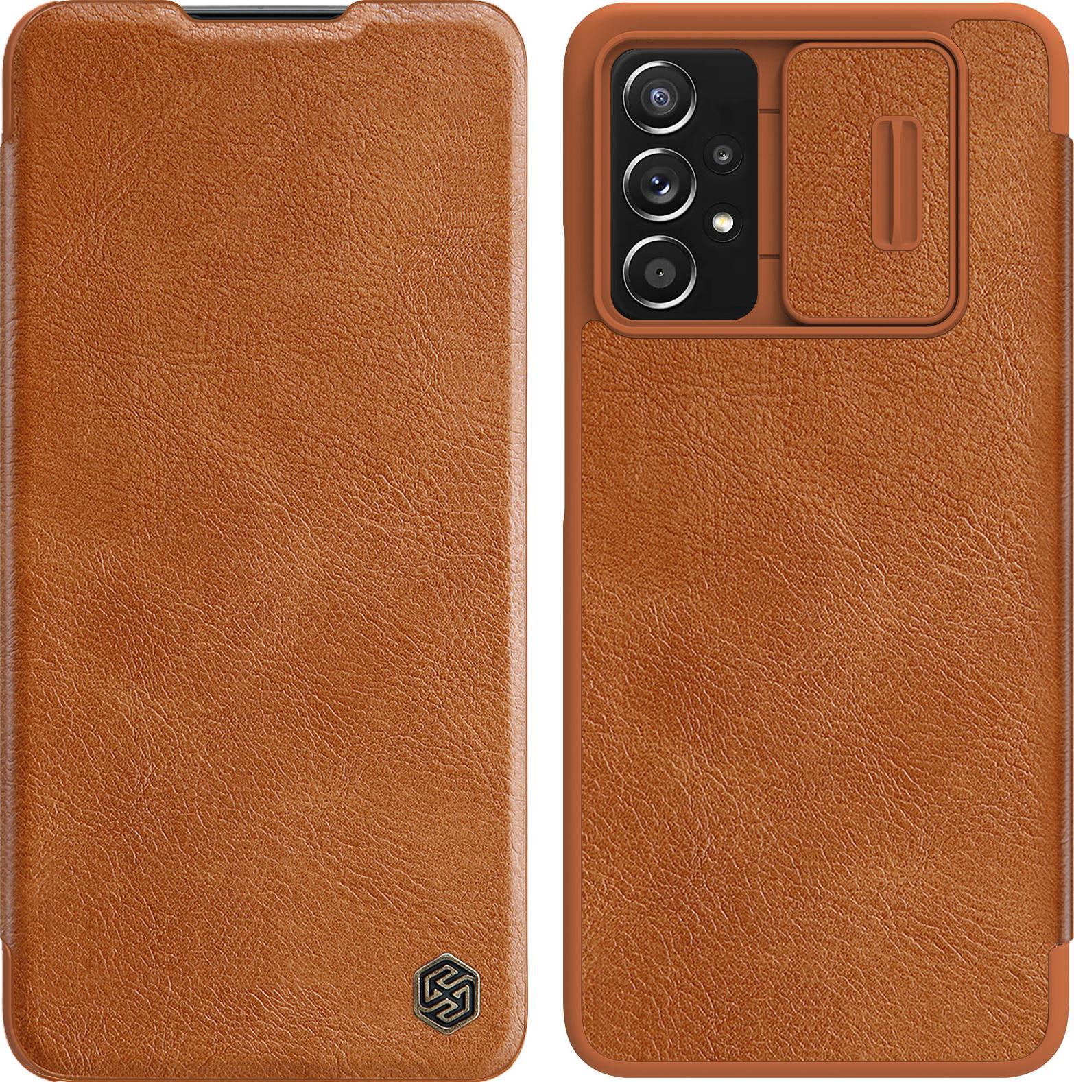 Nillkin Etui QIN Pro do Samsung Galaxy A73 5G (Brązowe) uniwersalny