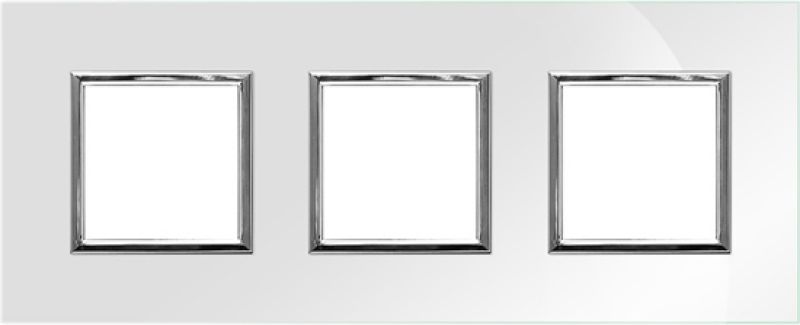 KOS Ramka potrójna Dante szklana Pearl Glass (4504183)