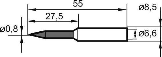 Ersa Grot lutownicy, ostry, wydłużony 0832BDLF 1mm Ersa
