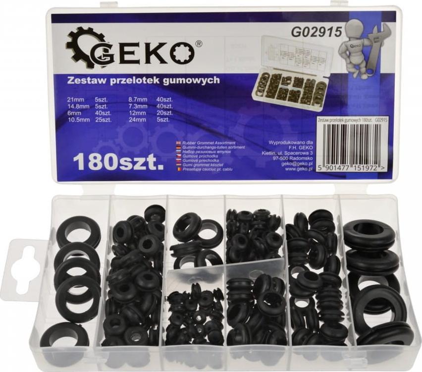 Geko ZESTAW PRZELOTEK GUMOWYCH 180SZT.(20) G02915 GEKO