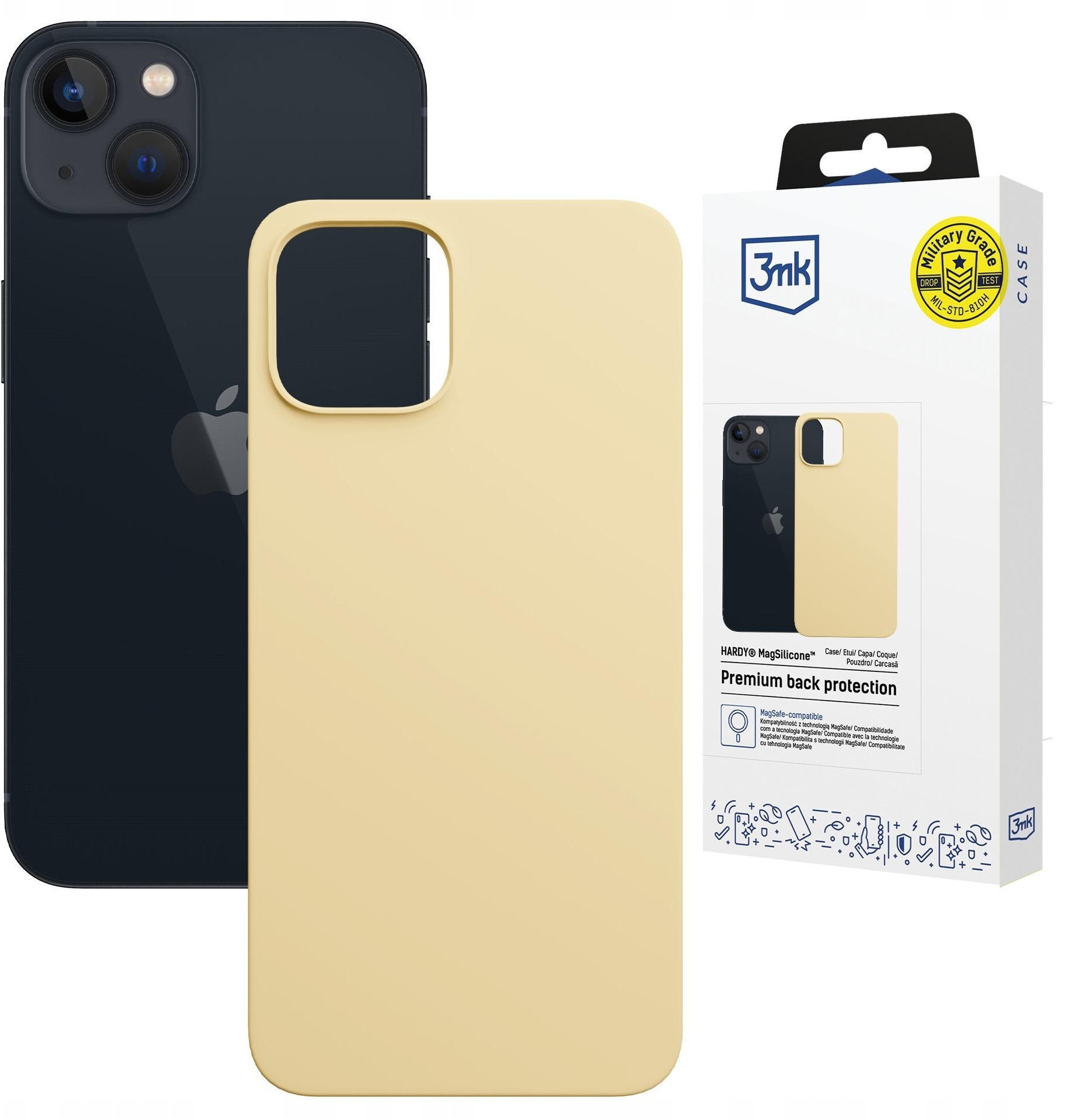 Etui 3MK Hardy MagSilicone do Apple iPhone 15 Plus żółty