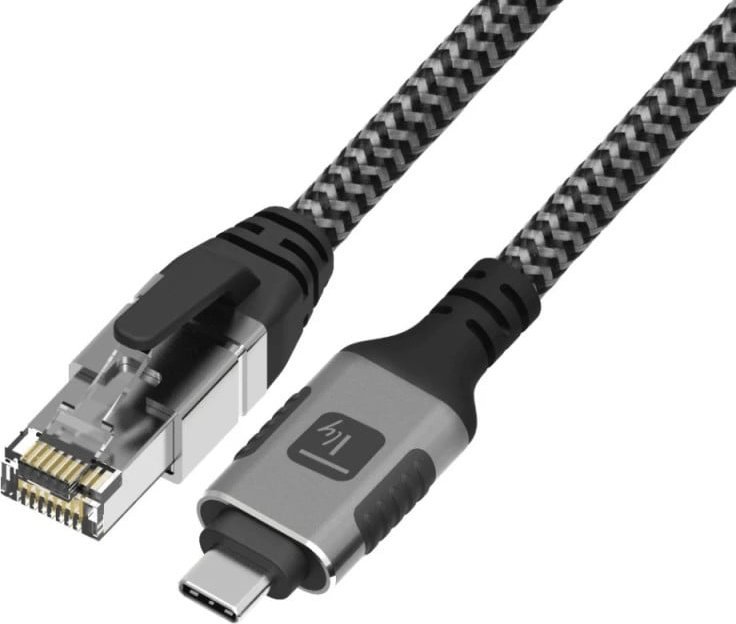 Techly Kabel sieciowy USB-C na Gigabit Ethernet RJ45 1m