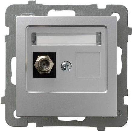 Ospel Gniazdo antenowe AS pojedyncze typu F srebrne (GPA-1GF/m/18)