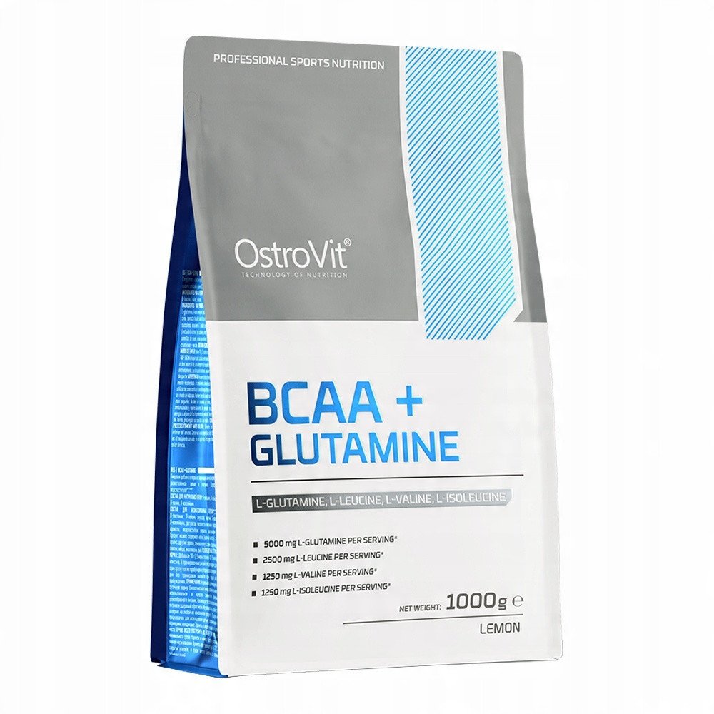 OstroVit BCAA + Glutamina 1000 g cytrynowy one size