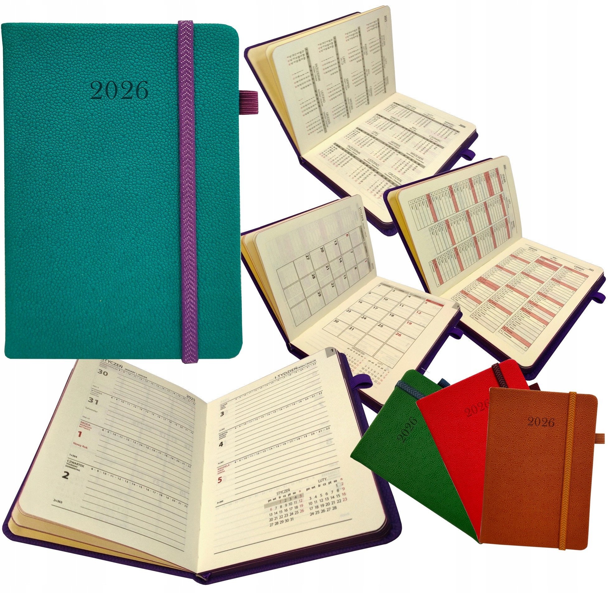 Terminarz 2026 Tygodniowy 9x14 Krokodylek MIX