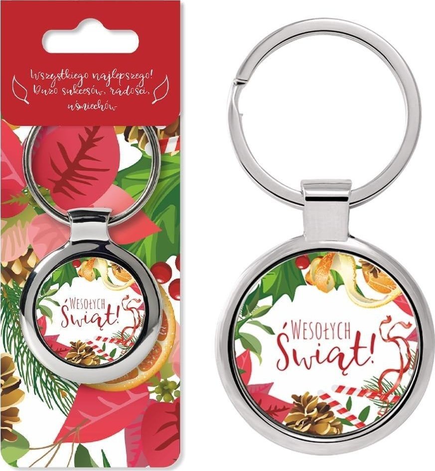 Brelok świąteczny z napisem Wesołych Świąt