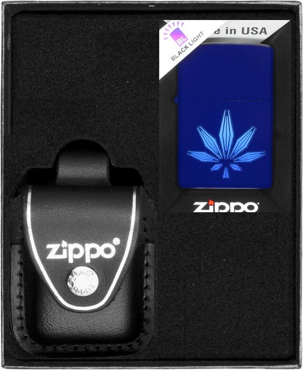Zestaw ZIPPO Zapalniczka CANNABIS DESIGN 4 Prezentowy No3
