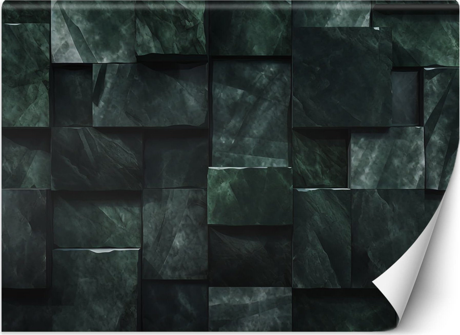 Artgeist Fototapeta, Zielone sześciany 3D (Rozmiar 400x280)