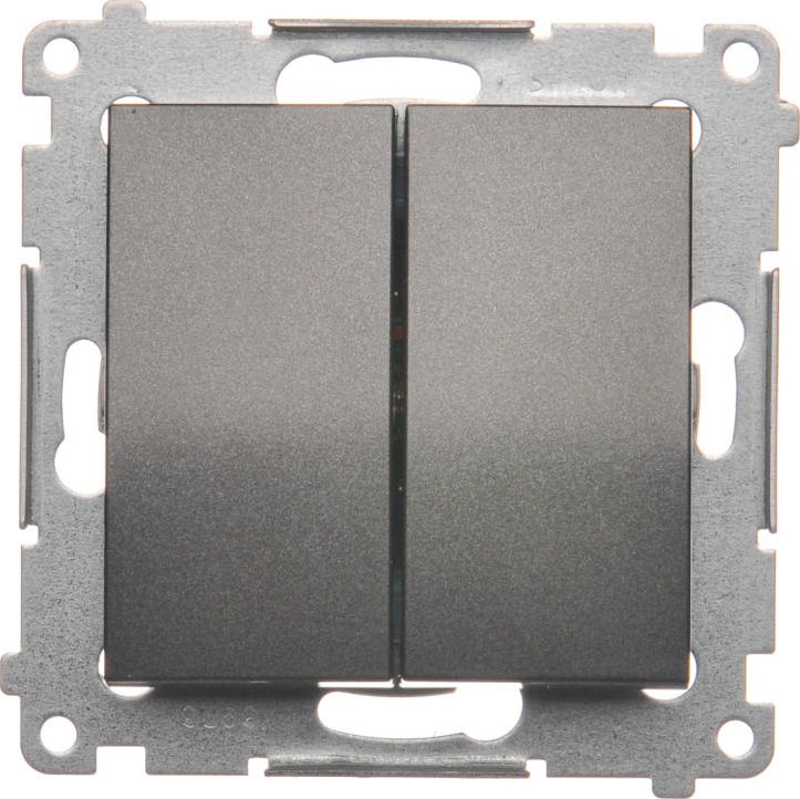 Kontakt-Simon Przycisk podwójny antracyt - DP2.01/48