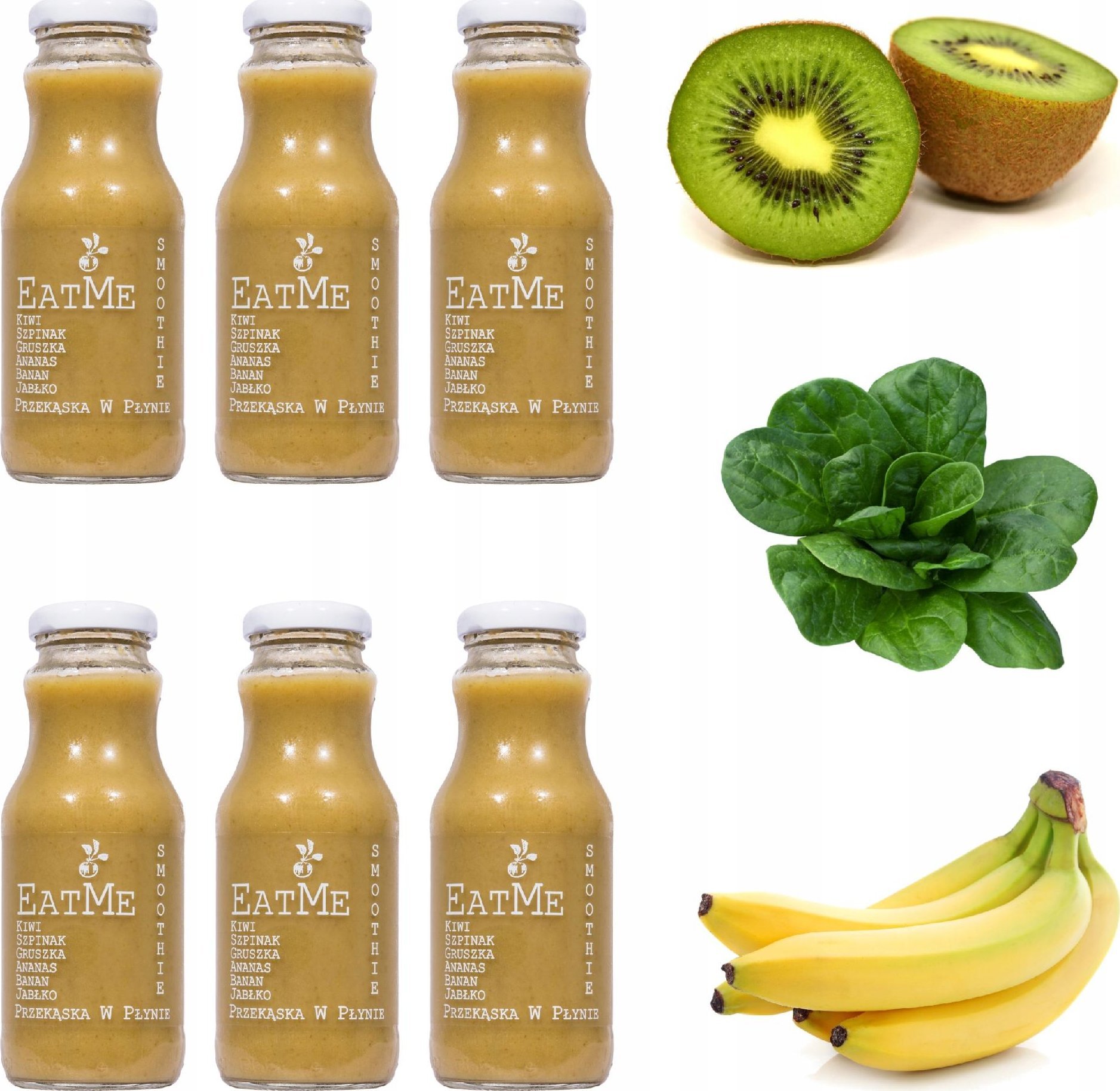 Sadvit 6x mus owocowy smoothie kiwi szpinak banan 250ml