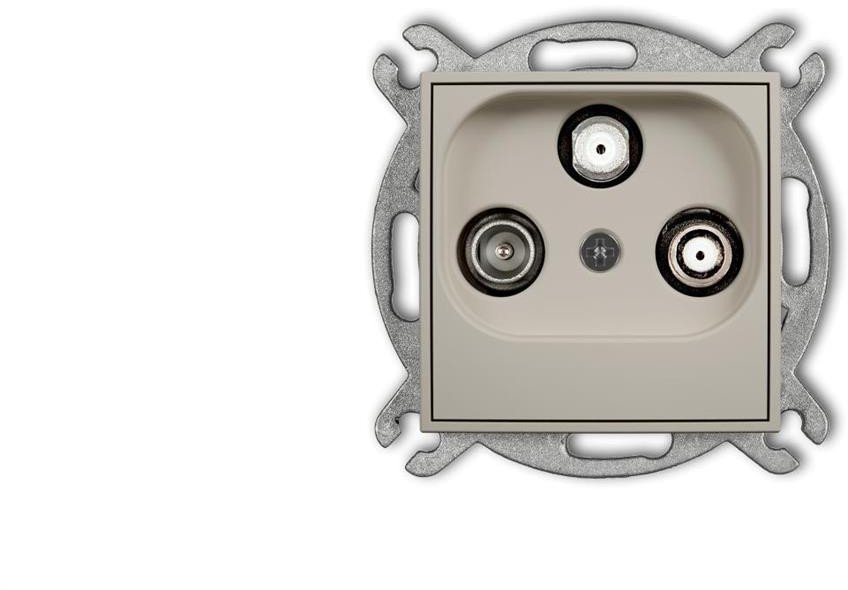 MINI Mechanizm gniazda abonenckiego 2 wyjścia SAT + TV taupe 60MGSN