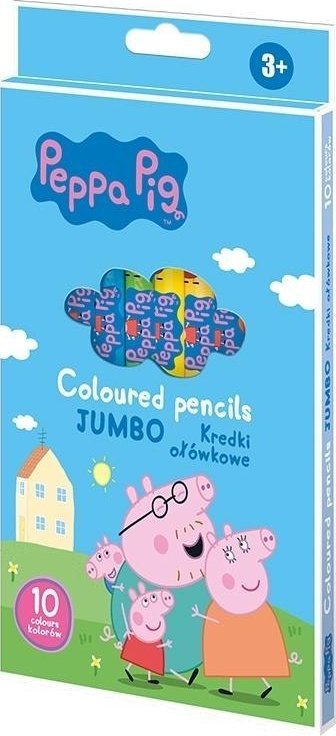Kredki ołówkowe okrągłe Peppa Pig 10kol ASTRA