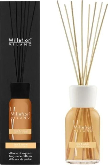Dyfuzor zapachowy Grupa Zachodnia MM MILLEFIORI MILANO Pałeczki zapachowe 100 ml Lime & Vetiver