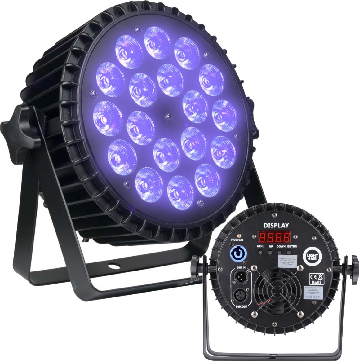 LIGHT4ME ALU QUAD PAR 18x6W RGBW reflektor sceniczny LED