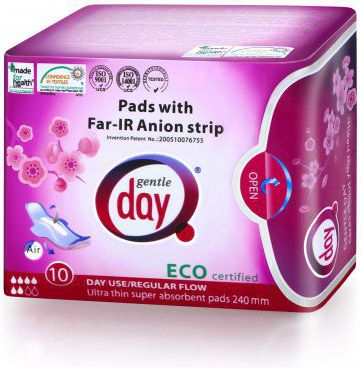 Gentle Day Podpaski ekologiczne na dzień z paskiem anionowym 10szt
