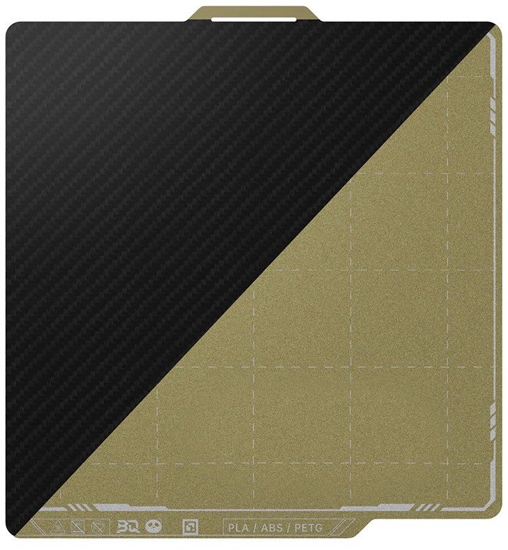BIQU Panda Textured PEI x Smooth PET CF - dwustronna magnetyczna nakładka - do drukarek Bambu Lab P1, X1 i A1 - 257x257mm}