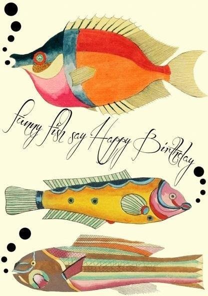 Madame Treacle Karnet B6 z kopertą Urodziny Ryby