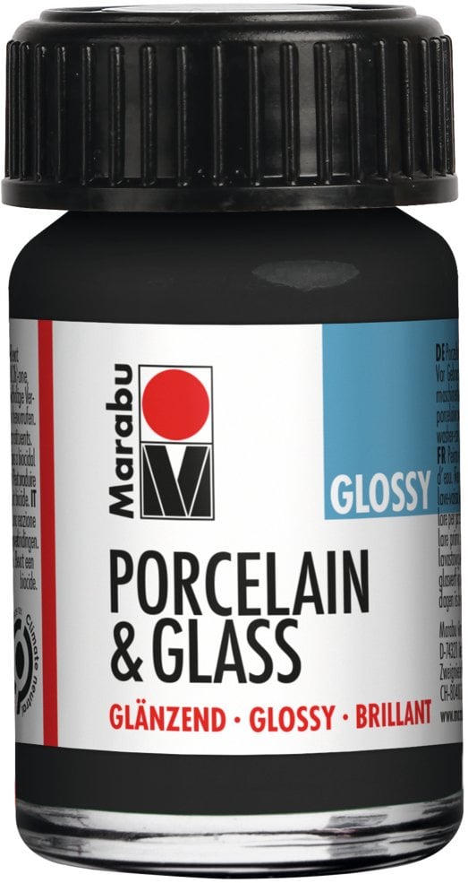 Porcelain & Glass glossy 15ml, black (073)