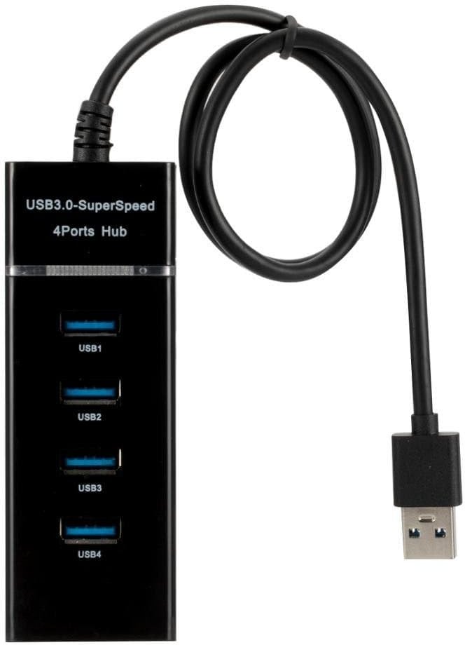 HUB USB Roger Roger AD15651 USB 3.0 Hubs - Sadalītājs 4 x USB 3.0 / 5 Gbps Melns