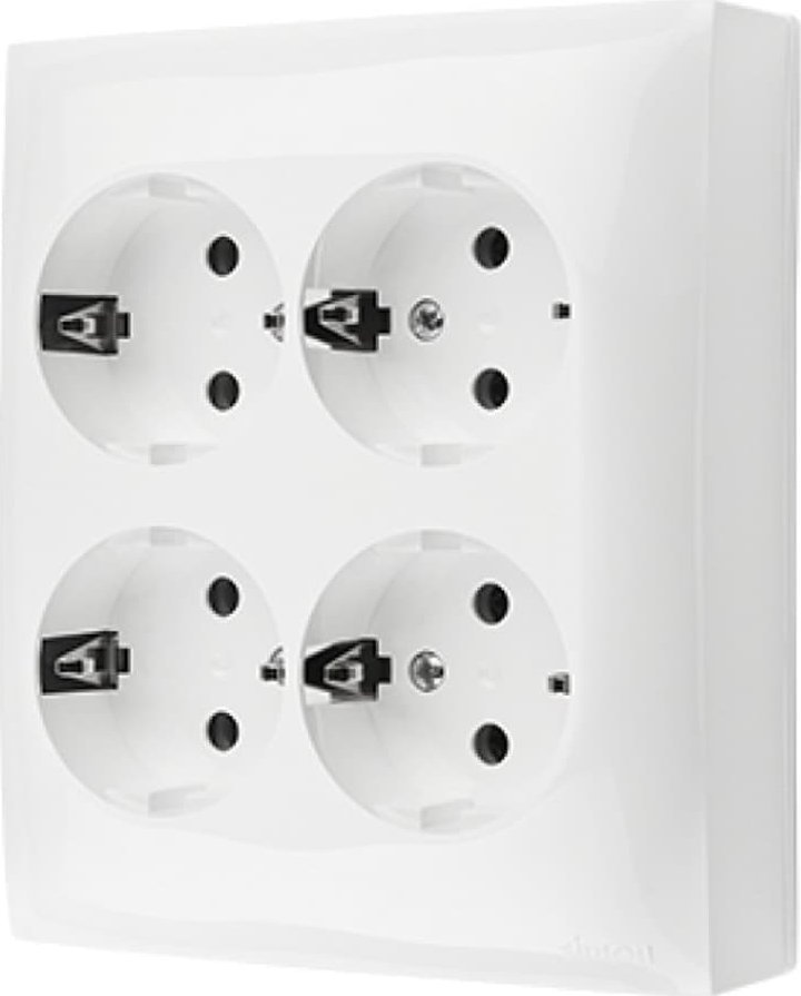 Kontakt-Simon Simon Aquaclick Gniazdo IP20, Schuko, 4-krotne biały ACGSZN4/11