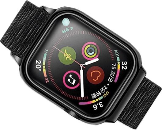 Usams Pasek z etui Apple Watch 4 44mm. czarny/black ZB74IW1 (US-ZB074)