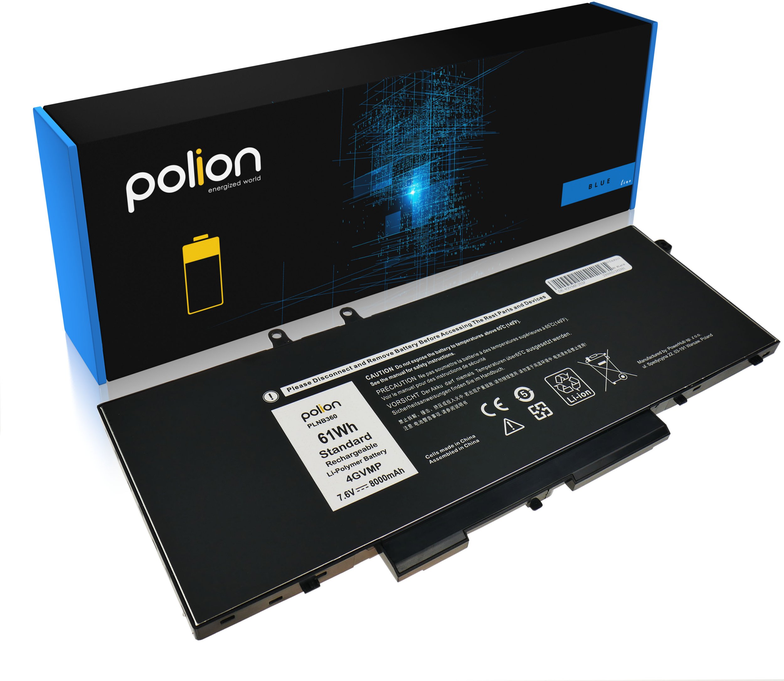 Bateria do laptopa DELL 4GVMP Latitude 5400 5500 Precision 3541 8000mAh