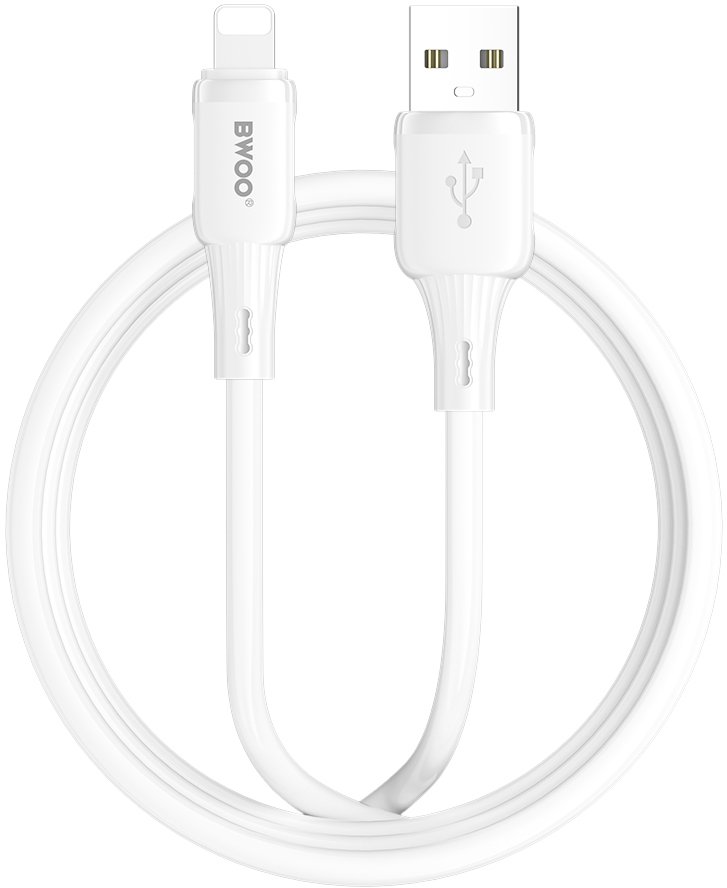BWOO kabel 3A silikonowy X329L usb - lightning 3A 1m biały