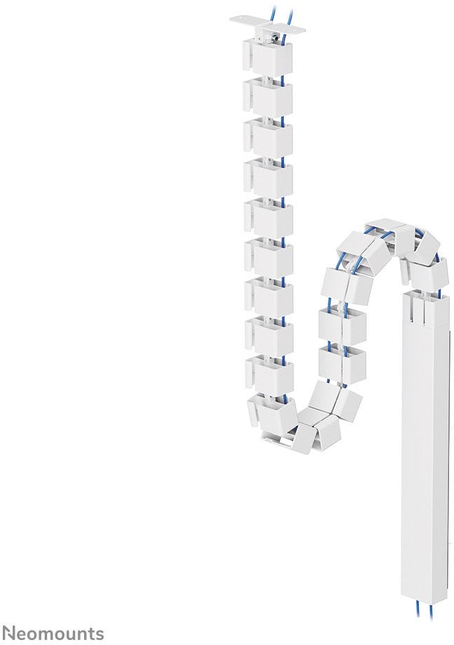 NEOMOUNTS Magnetic Cable Cover for sit/stand desk frames screw mounted magnetic channel white