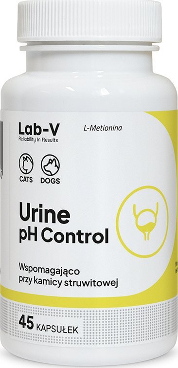 LAB V LAB-V Urine pH Control Wsparcie dla psów i kotów przy kamicy struwitowej 45 kapsułek
