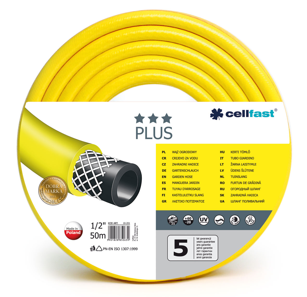 Cellfast Wąż ogrodowy Plus 1/2" 50m (10-201)