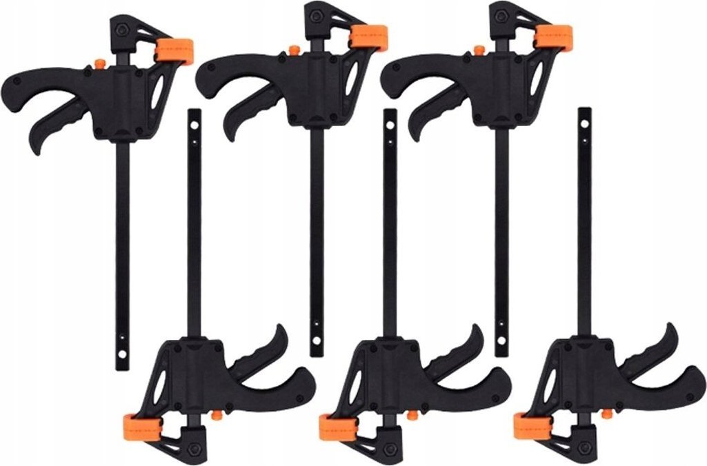 Korbi 6x ŚCISK STOLARSKI JEDNORĘCZNY SZYBKOZACISKOWY 100