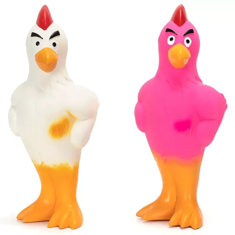 Koguta dla psa lateksowa zabawka gryzak dla psa z dźwiękiem 20x8x6cm