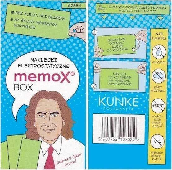 Panta Plast Karteczki elektrostatyczne 50szt. zielone