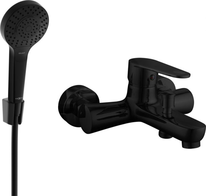 Bateria wannowa Mexen Mexen Kama R05 bateria wannowa z zestawem prysznicowym, czarna - 7253R05-70