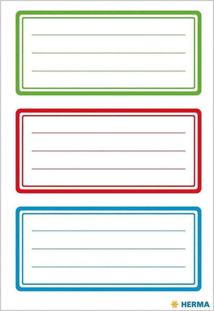 Naklejki szkolne ramki 3 kolory 18szt