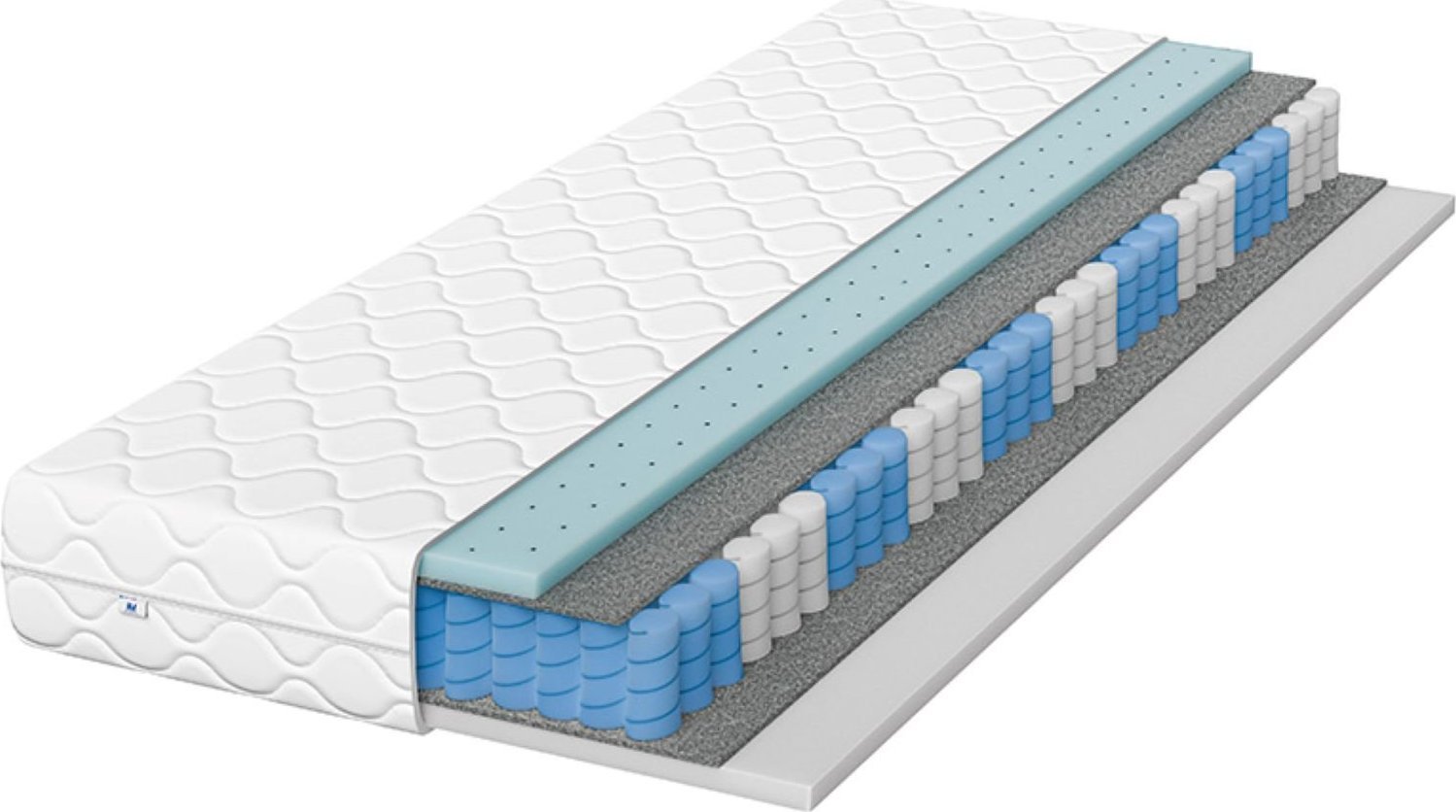 Tompol Materac 120x200 kieszeniowy + lateks DelightAir z pokrowcem wygodny