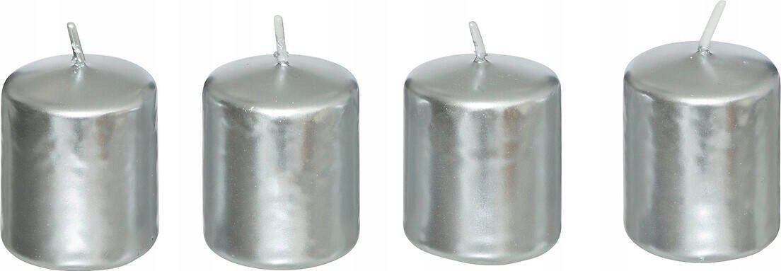 Atmosphera Komplet świec satynowych, 4 sztuki, 4 x 4,5 cm