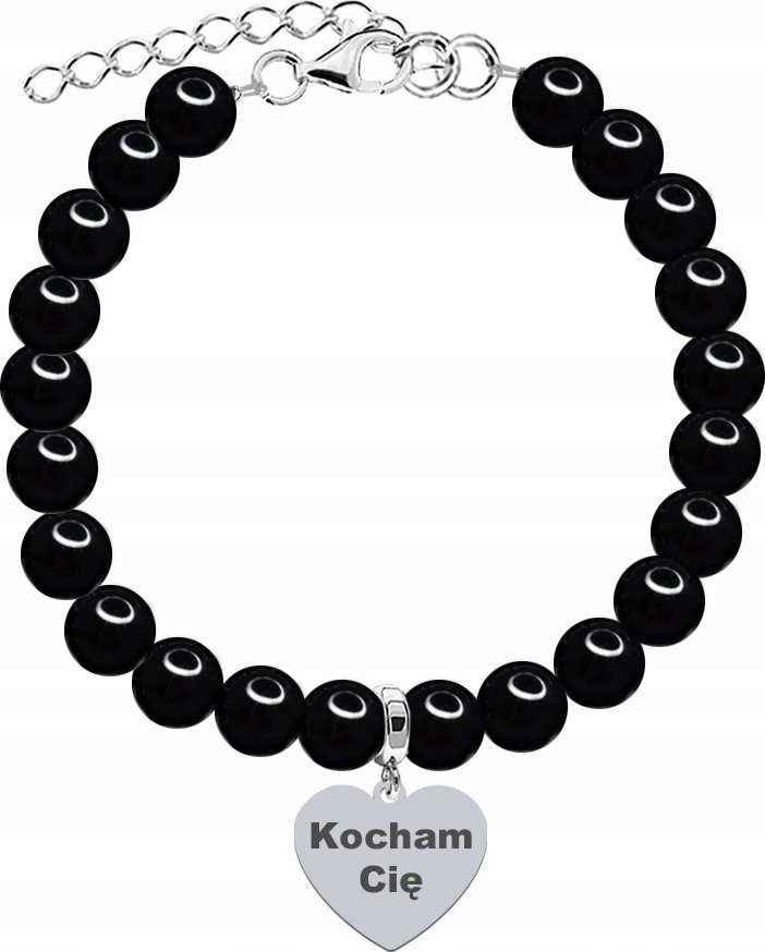 Radziszewska Jewellery Bransoletka z Perłami Dzień Mamy Prezent Srebro 925 Grawer Życzenia