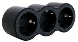 MOP SCH 3X2P+E FRONT OUTLETS BLACK