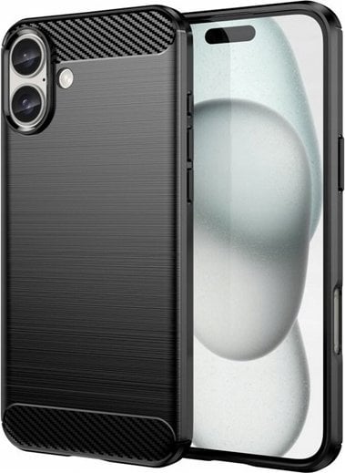 Hurtel Etui silikonowe Carbon Case do iPhone 16 Plus - czarne